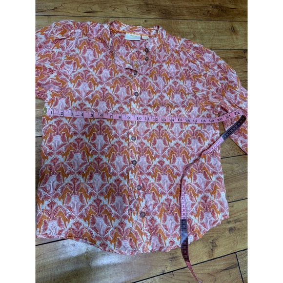 Boho Maeve Anthropologie 3/4 Elastic Balloon Sleeve Size 6 Feminine Flirty - Picture 10 of 11